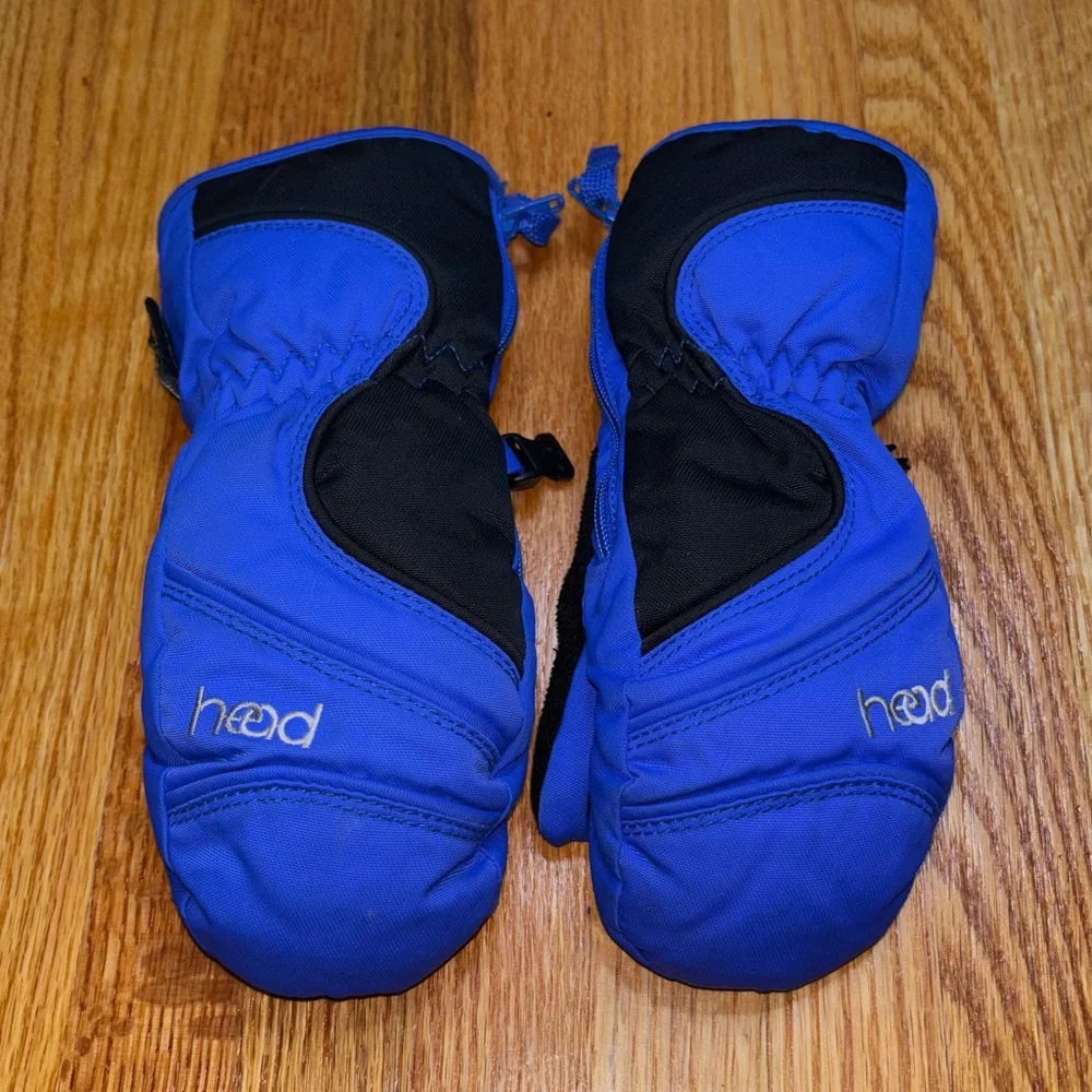 Head Insulated Mittens Size Small Blue Like New